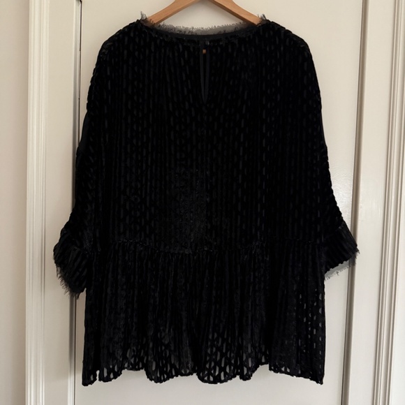 NWOT Rachel Comey Reunion Top in Black Burnout Lurex Velvet Size 6 - Picture 7 of 11